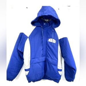 Orlando Magic NBA Reebok Anorak Hooded Jacket Blue Silver Men's Large